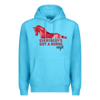 Ocean Blue Everybody's Got A Horse Neigh Premium Hoodie - Bettercallsaul