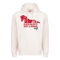 Pale Pink Everybody's Got A Horse Neigh Premium Hoodie - Bettercallsaul