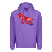 Purple Everybody's Got A Horse Neigh Premium Hoodie - Bettercallsaul