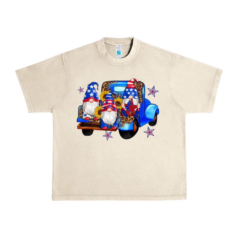 American Flag Gnomes Truck Sunflowers Star Leopard Urban Heavy Tee by Artiststas | Teevron