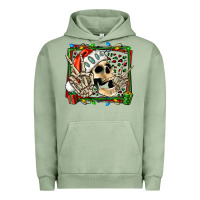 Pigment Oil Green Christmas happy skeleton Urban Hoodie - Jasminsmagicworld