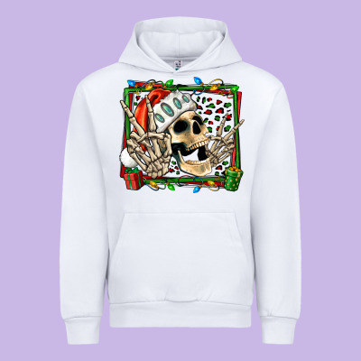 Christmas Happy Skeleton Urban Hoodie Designed By Jasminsmagicworld