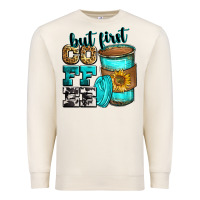 Sandshell but first coffee Premium Sweatshirt - Zillion Design Studio