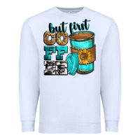 White but first coffee Premium Sweatshirt - Zillion Design Studio