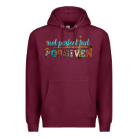 Burgundy not perfect just forgiven Premium Hoodie - Artiststas