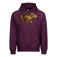 Mauve Wine Capybara Urban Hoodie - LillyAllenDesigns