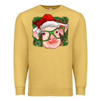 Antique Gold christmas pig Premium Sweatshirt - RanaPortraitStore