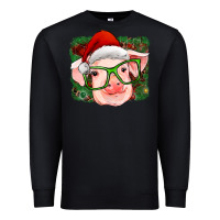 Black christmas pig Premium Sweatshirt - RanaPortraitStore