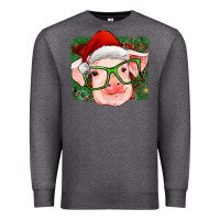 Charcoal Heather christmas pig Premium Sweatshirt - RanaPortraitStore