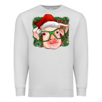 Dove Grey christmas pig Premium Sweatshirt - RanaPortraitStore