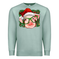 Seafoam christmas pig Premium Sweatshirt - RanaPortraitStore