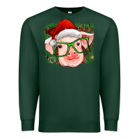 Sports Green christmas pig Premium Sweatshirt - RanaPortraitStore