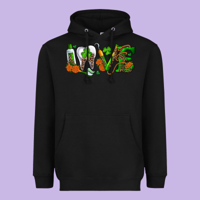 Dental Love St Patricks Day Heavyweight Hoodie Designed By Ranaportraitstore