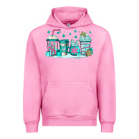 Fuchsia Pink winter Christmas tree cakes coffee Urban Hoodie - Jasminsmagicworld