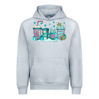 Heather Grey winter Christmas tree cakes coffee Urban Hoodie - Jasminsmagicworld