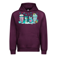 Mauve Wine winter Christmas tree cakes coffee Urban Hoodie - Jasminsmagicworld