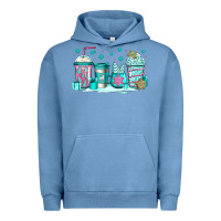 Pigment Pebble Blue winter Christmas tree cakes coffee Urban Hoodie - Jasminsmagicworld