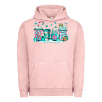 Pigment Salmon winter Christmas tree cakes coffee Urban Hoodie - Jasminsmagicworld