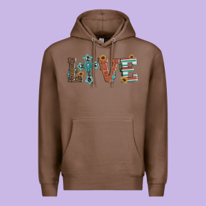 Western Love With Cross Premium Hoodie Designed By Artiststas