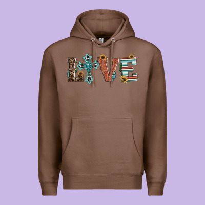 Western Love With Cross Premium Hoodie Designed By Artiststas