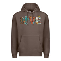 Coffee western love with cross Premium Hoodie - Artiststas