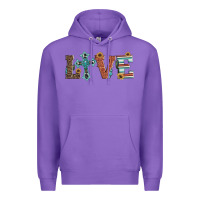 Purple western love with cross Premium Hoodie - Artiststas