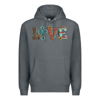 Rock western love with cross Premium Hoodie - Artiststas