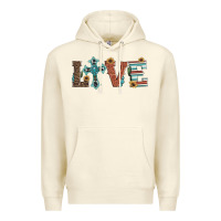 Sandshell western love with cross Premium Hoodie - Artiststas