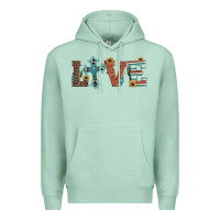 Seafoam western love with cross Premium Hoodie - Artiststas