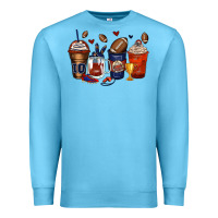 Ocean Blue american football coffee cups Premium Sweatshirt - Zillion Design Studio