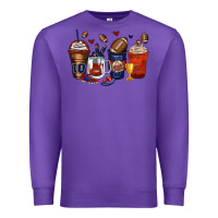 Purple american football coffee cups Premium Sweatshirt - Zillion Design Studio