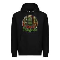 Black happy christmas black Premium Hoodie - JahusDesignShop