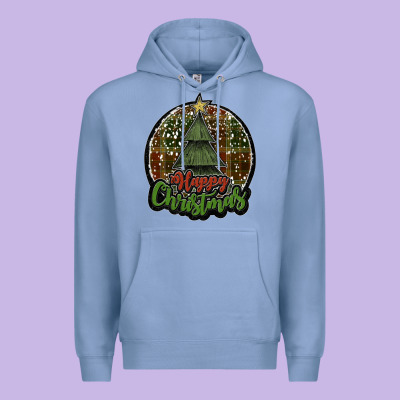 Happy Christmas Black Premium Hoodie Designed By Jahusdesignshop
