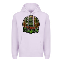 Lilac happy christmas black Premium Hoodie - JahusDesignShop