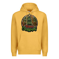 Mustard happy christmas black Premium Hoodie - JahusDesignShop