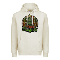 Oatmeal Heather happy christmas black Premium Hoodie - JahusDesignShop