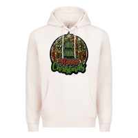 Pale Pink happy christmas black Premium Hoodie - JahusDesignShop