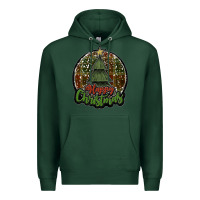Sports Green happy christmas black Premium Hoodie - JahusDesignShop