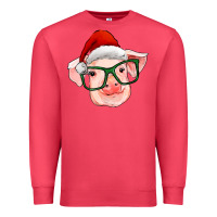 Cardinal christmas pig with santa claus hat Premium Sweatshirt - RanaPortraitStore