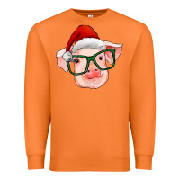 Carrot christmas pig with santa claus hat Premium Sweatshirt - RanaPortraitStore