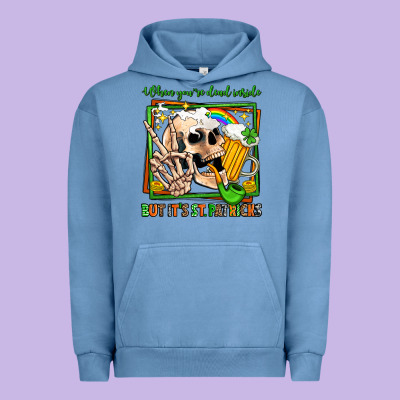 When You're Dead Inside But It's St Patricks Urban Hoodie Designed By Jasminsmagicworld