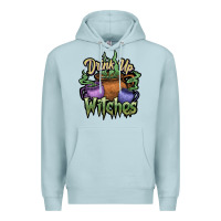 Blue Mist Drink up witches white Premium Hoodie - JahusDesignShop