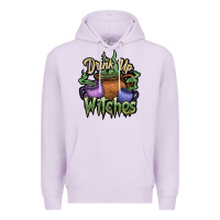 Lilac Drink up witches white Premium Hoodie - JahusDesignShop