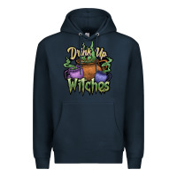 Navy Drink up witches white Premium Hoodie - JahusDesignShop