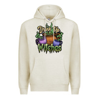 Oatmeal Heather Drink up witches white Premium Hoodie - JahusDesignShop