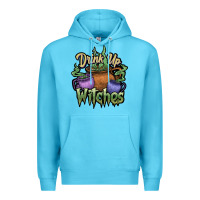 Ocean Blue Drink up witches white Premium Hoodie - JahusDesignShop