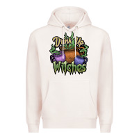 Pale Pink Drink up witches white Premium Hoodie - JahusDesignShop