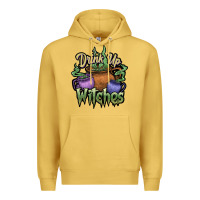 Antique Gold Drink up witches white Premium Hoodie - JahusDesignShop