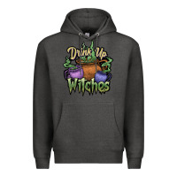 Charcoal Heather Drink up witches white Premium Hoodie - JahusDesignShop