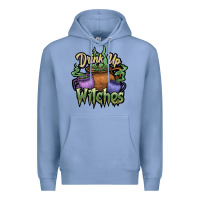 Colony Blue Drink up witches white Premium Hoodie - JahusDesignShop